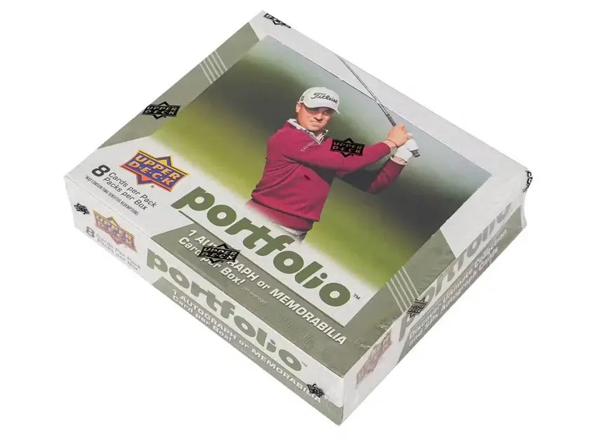 2024 Upper Deck Portfolio Golf Hobby Box featuring memorabilia and autograph cards.