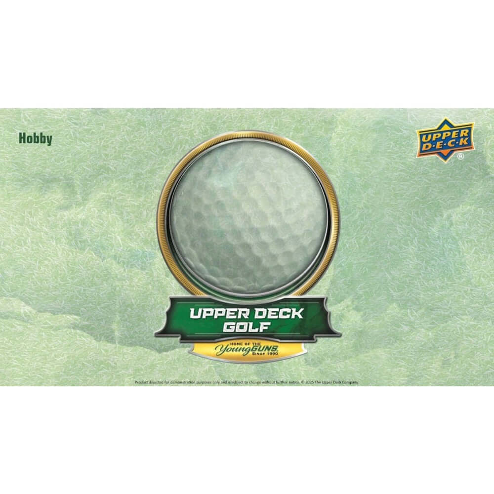 2025 Upper Deck Golf Hobby Box (Pre Order) featuring Young Guns inserts and golf-themed design