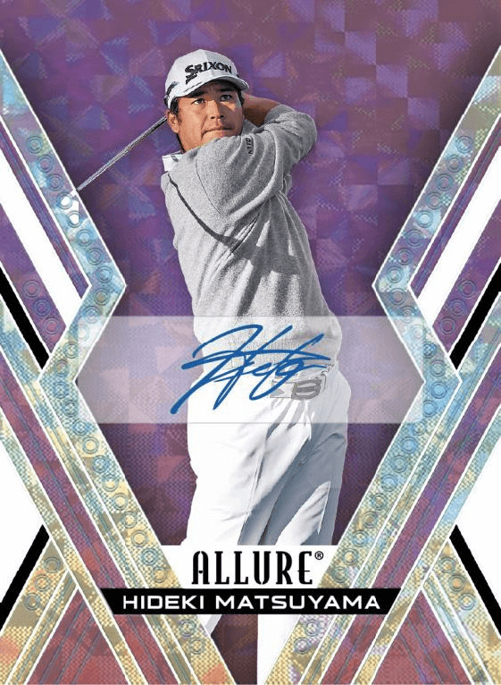 2026 Upper Deck Allure Golf Hobby Box (Pre Order) featuring Hideki Matsuyama with autograph.