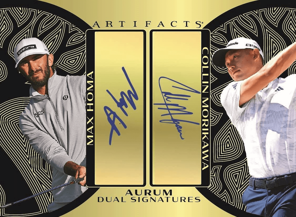 2026 Upper Deck Artifacts Golf Hobby Box (Pre Order) - Aurum Dual Signatures featuring Max Homa and Collin Morikawa