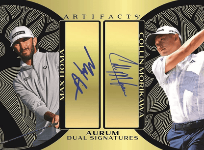 2026 Upper Deck Artifacts Golf Hobby Box (Pre Order) - Aurum Dual Signatures featuring Max Homa and Collin Morikawa