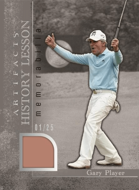 2026 Upper Deck Artifacts Golf Hobby Box (Pre Order) Gary Player History Lesson memorabilia card 01/25