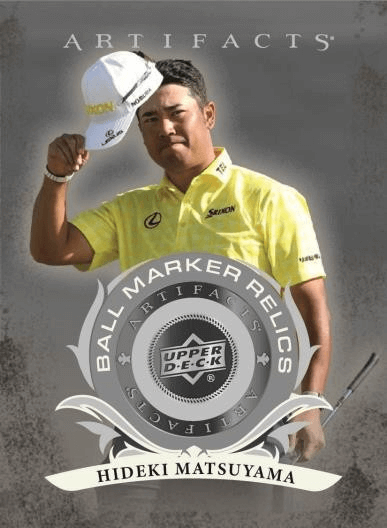 2026 Upper Deck Artifacts Golf Hobby Box (Pre Order) featuring Hideki Matsuyama Ball Marker Relics.