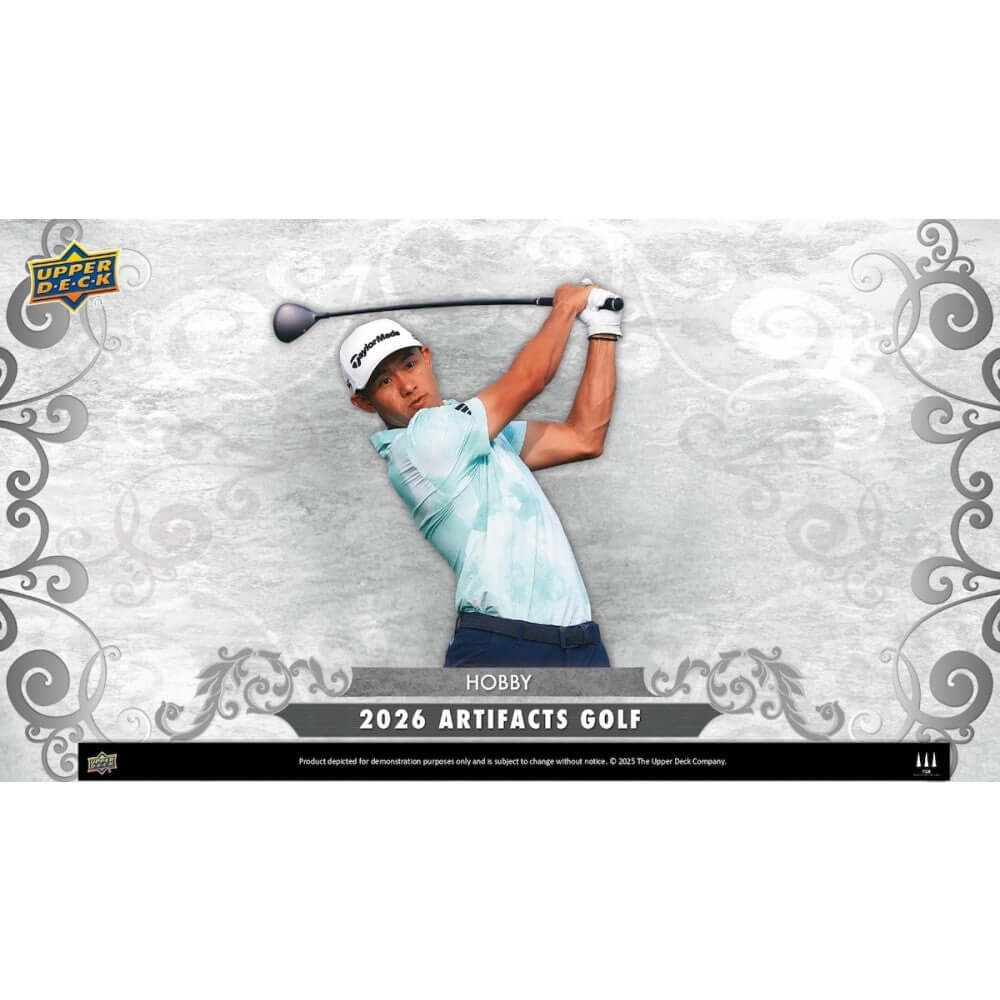 2026 Upper Deck Artifacts Golf Hobby Box (Pre Order) featuring golfer in action.