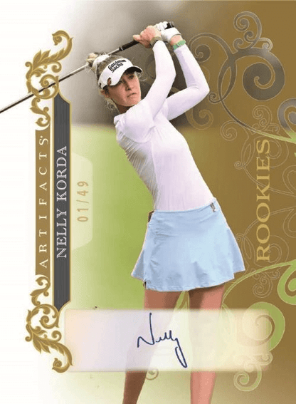 2026 Upper Deck Artifacts Golf Hobby Box (Pre Order) Nelly Korda Rookies Card 01/49 with autograph