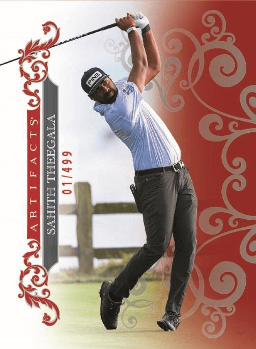 2026 Upper Deck Artifacts Golf Hobby Box (Pre Order) Saith Theegala golf card 01/499