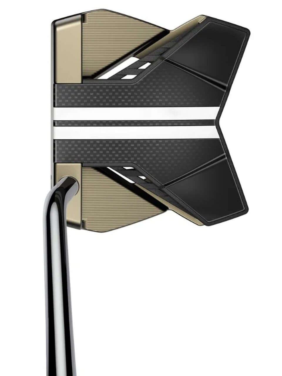 3DP TOUR Putter - AGERA showcasing an oversized mallet design with a sleek black and gold finish.