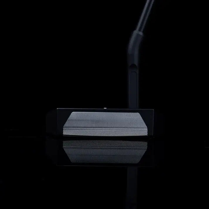 L.A.B. OZ.1i HS standard heel-shafted putter with sleek design, showcased on a black reflective surface.