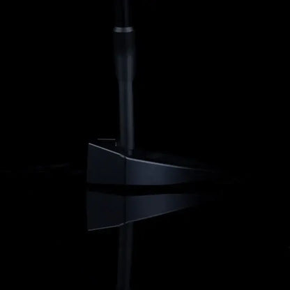 L.A.B. OZ.1i HS Standard Putter with a heel shaft design reflecting on a dark surface.