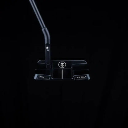 L.A.B. Golf Link.2.2 Standard Putter showing a close-up view of the putter head and alignment markings.