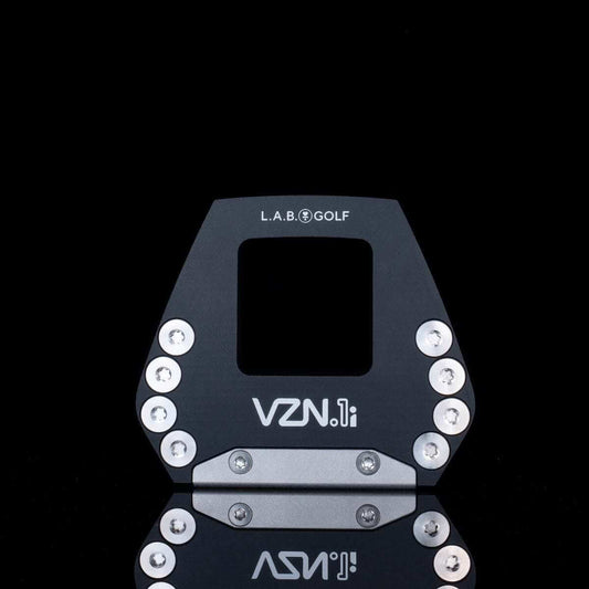 L.A.B. Golf VZN.1i Standard Putter head design with optical alignment features and distinctive shape.