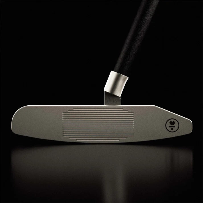 L.A.B. OZ.1 LINK.1 Stock Putter showing its sleek design and precision craftsmanship against a black background.