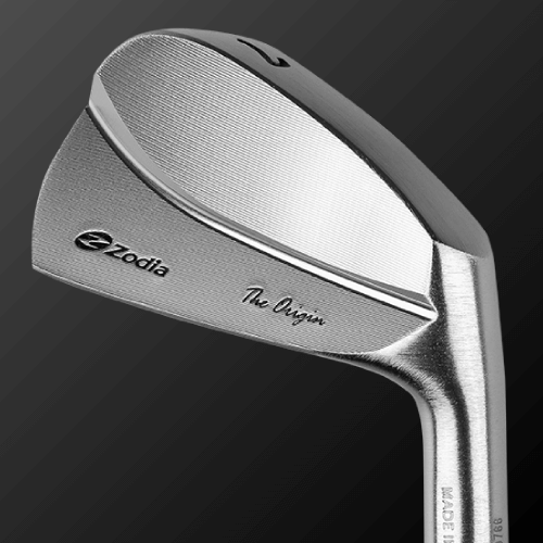 Zodia The Origin Iron club head showcasing a classic muscle back design for golfers seeking accurate distance and ideal trajectory.