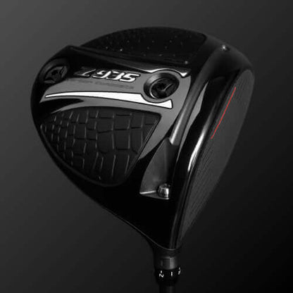 Zodia Z935 driver showcasing carbon crown for distance and high MOI design for improved accuracy in golf.