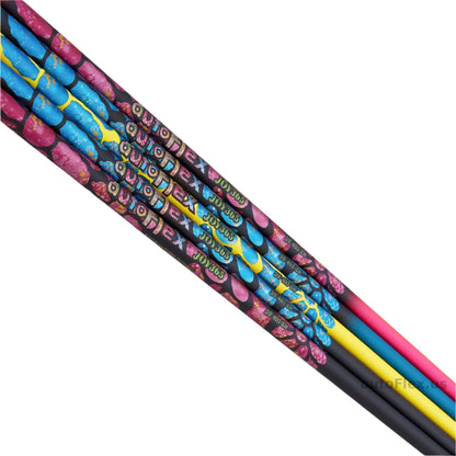 autoFlex Joy 365 Driver Shaft colorful design showcasing multiple shafts for golf clubs.