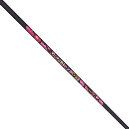 autoFlex Joy 365 Driver Shaft with vibrant design, perfect for slower swinging players, assembled with free adapter and grip.