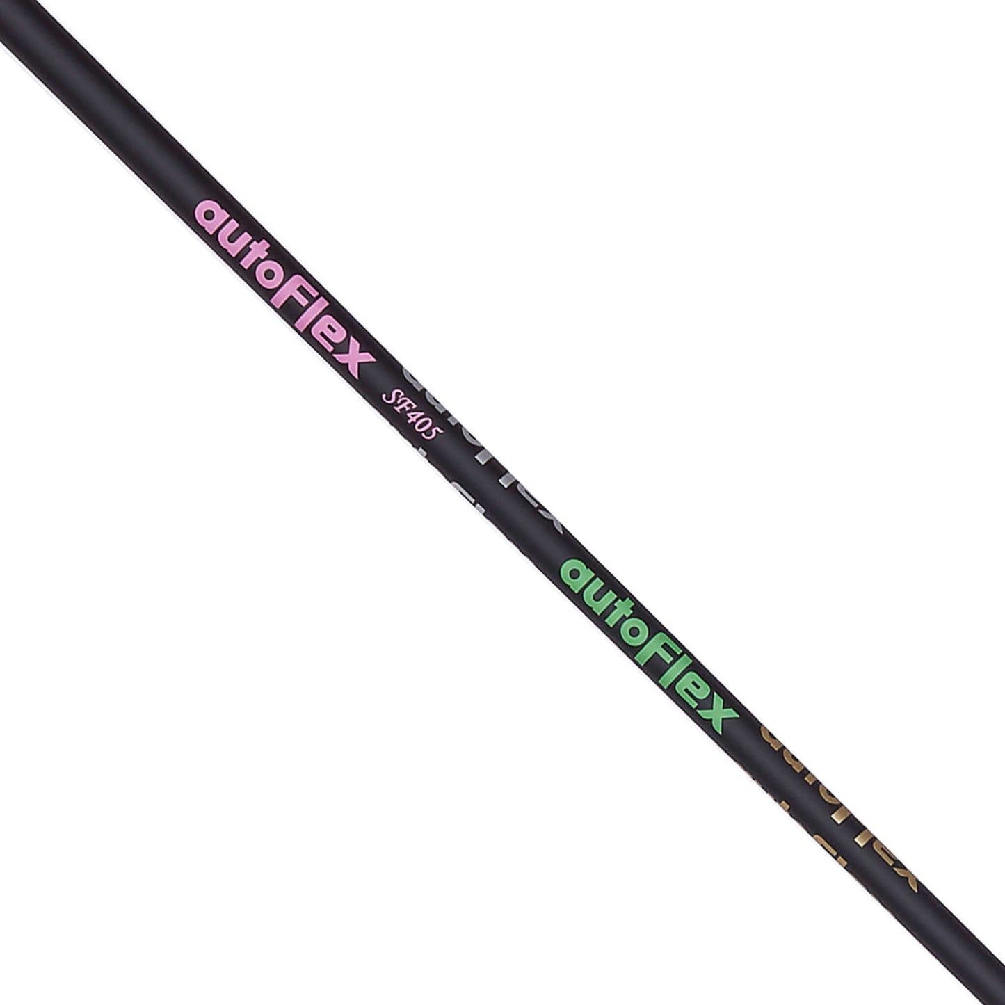 autoFlex Original Driver Shaft featuring a sleek black design with colorful branding.