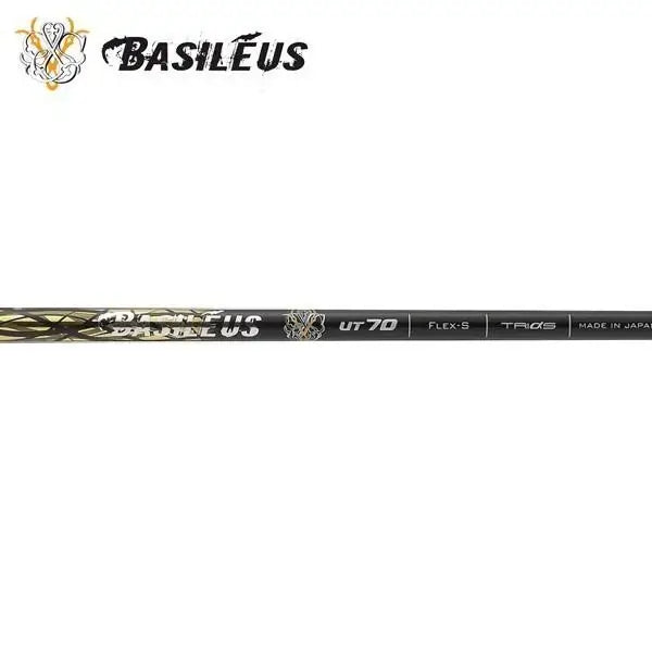 Basileus Boron UT Rev.2 Utility Shaft showcasing design, Flex-S, and Japanese craftsmanship for optimal golfing performance.