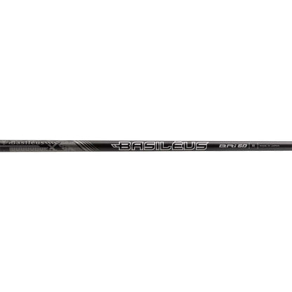 Basileus BRi Iron Shaft with a sleek black design showcasing brand and specifications.