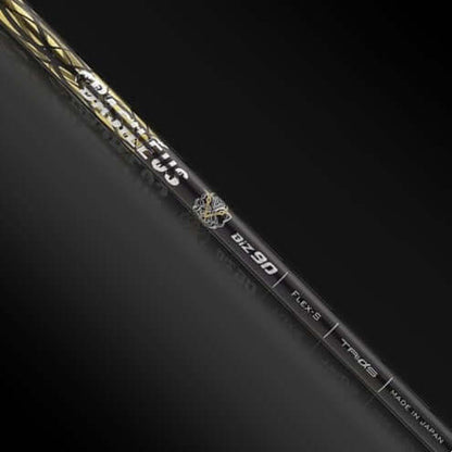 Basileus BiZ Rev.2 iron shaft, showcasing its advanced carbon design and flexibility features.