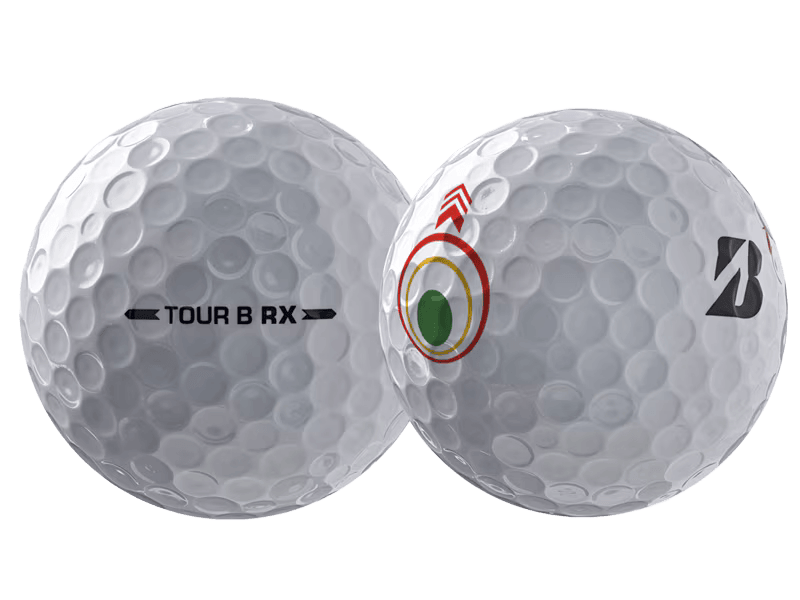 Bridgestone 2026 TOUR B RX Mindset Golf Balls (12 Pack) featuring the TOUR B RX branding and unique design.