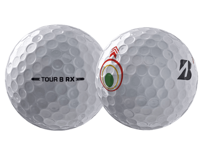 Bridgestone 2026 TOUR B RX Mindset Golf Balls (12 Pack) featuring the TOUR B RX branding and unique design.
