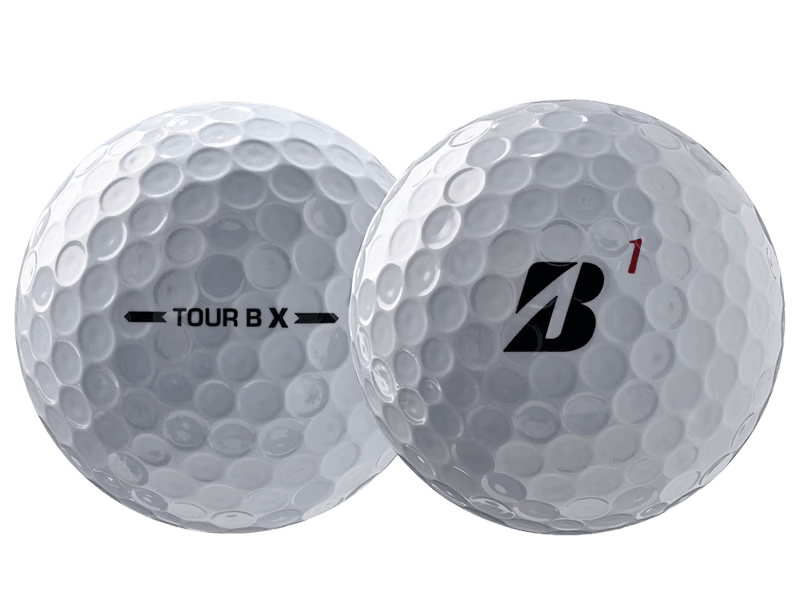 Bridgestone 2026 TOUR B X Golf Balls (12 Pack) showing the design and branding of TOUR B X model.