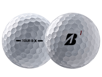 Bridgestone 2026 TOUR B X Golf Balls (12 Pack) showing the design and branding of TOUR B X model.