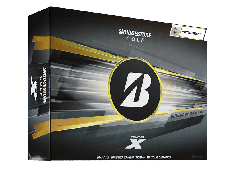 Bridgestone 2026 TOUR B X Mindset Golf Balls (12 Pack) box with innovative design and features.
