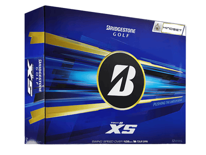Bridgestone 2026 TOUR B XS Mindset Golf Balls (12 Pack) packaging with blue design and logo.