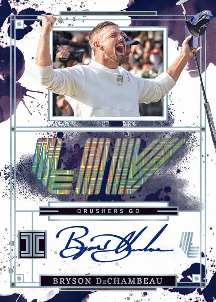 2025 Panini Impeccable LIV Golf Hobby Box (Pre Order) featuring Bryson DeChambeau autograph card.
