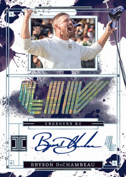 2025 Panini Impeccable LIV Golf Hobby Box (Pre Order) featuring Bryson DeChambeau autograph card.