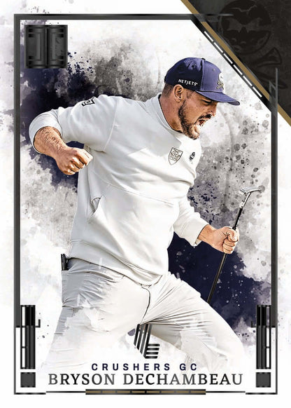 2025 Panini Impeccable LIV Golf Hobby Box (Pre Order) featuring Bryson DeChambeau, Crushers GC, in action.