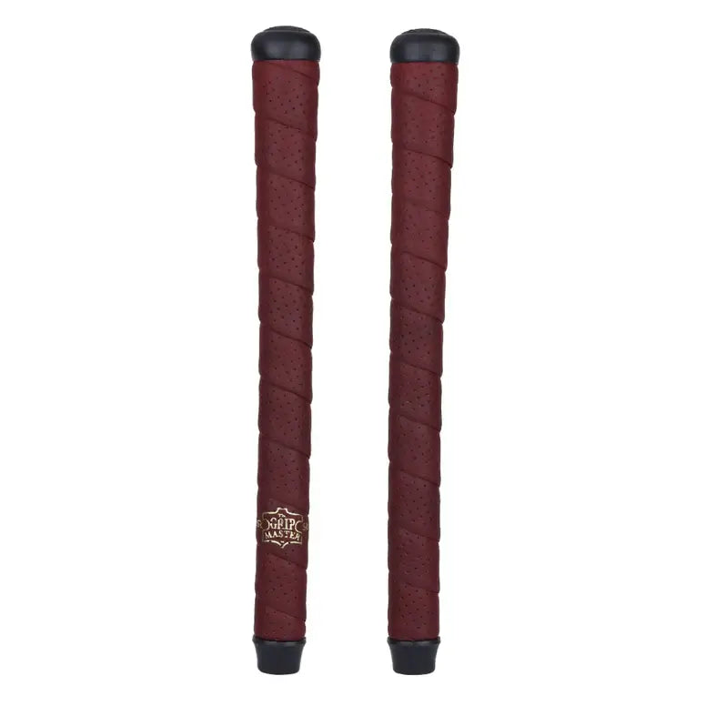 Classic Tour Wrap Swinger Grip in burgundy cowhide leather, featuring unique tacky feel from plant-based tackifier.