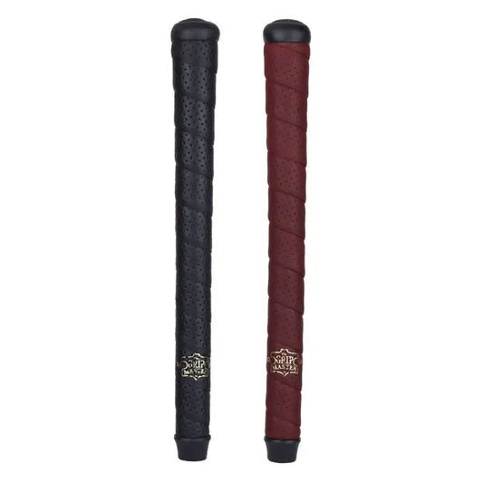 Classic Tour Wrap Swinger Grips in black and burgundy, made with cowhide leather for comfort and superior performance.