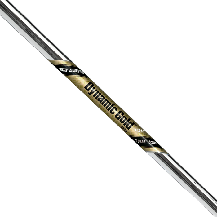 True Temper Dynamic Gold 105 Tour Issue iron shaft .355, designed for lightweight performance and tight weight tolerance.
