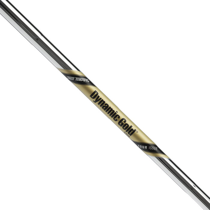Ture Temper Dynamic Gold Tour Issue Iron Shaft .355 in chrome finish, known for precision and performance in golf.