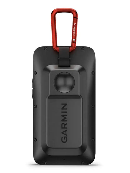 Garmin Approach® G82 GPS & Launch Monitor with red carabiner attachment on a black casing.