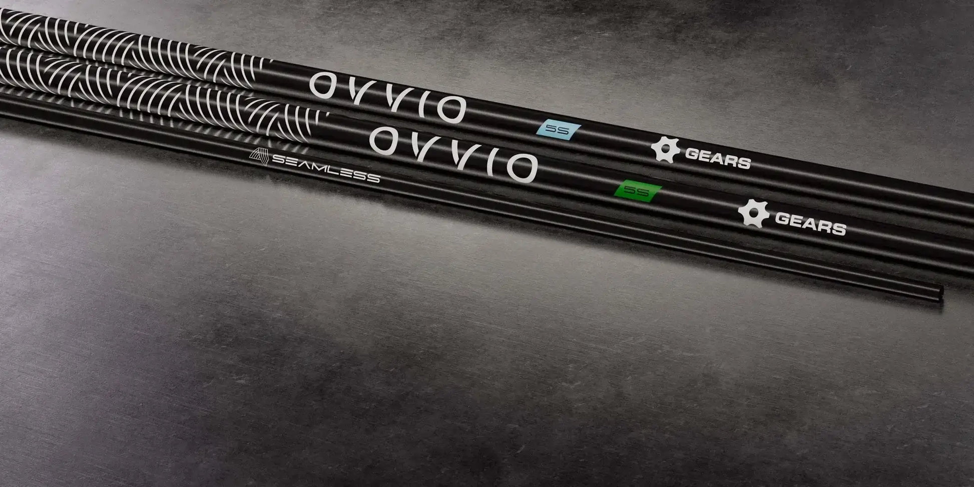 OVVIO Green Seamless Wood Shafts by GEARS showcasing advanced design and performance capabilities.