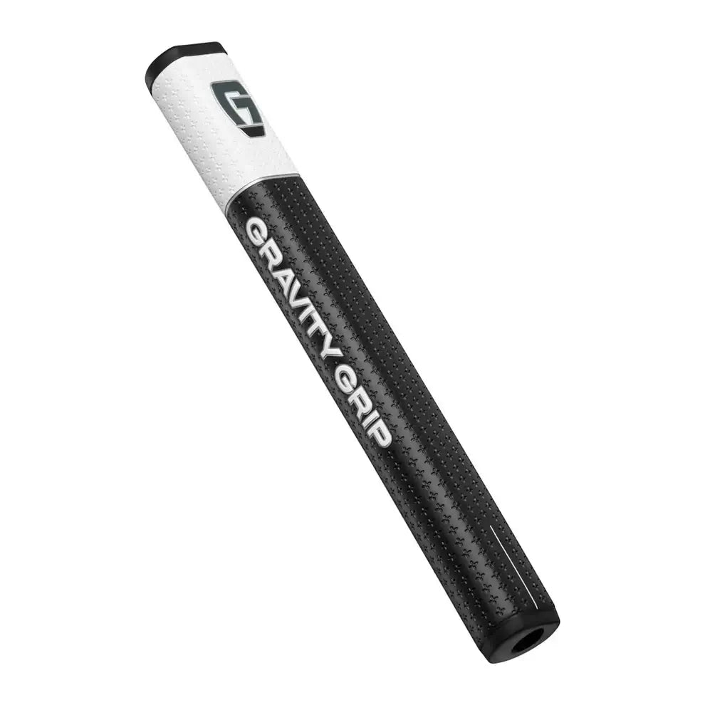 GG4 Gravity Grip with a sleek design, featuring black and white colors, enhances putting accuracy.