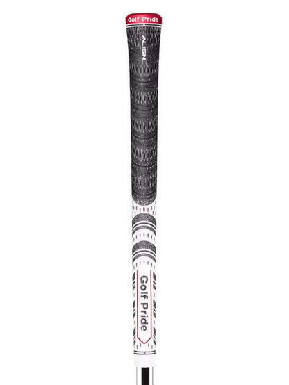 Golf Pride MCC ALIGN grip showcasing raised ridge for improved hand placement and clubface awareness during swings.