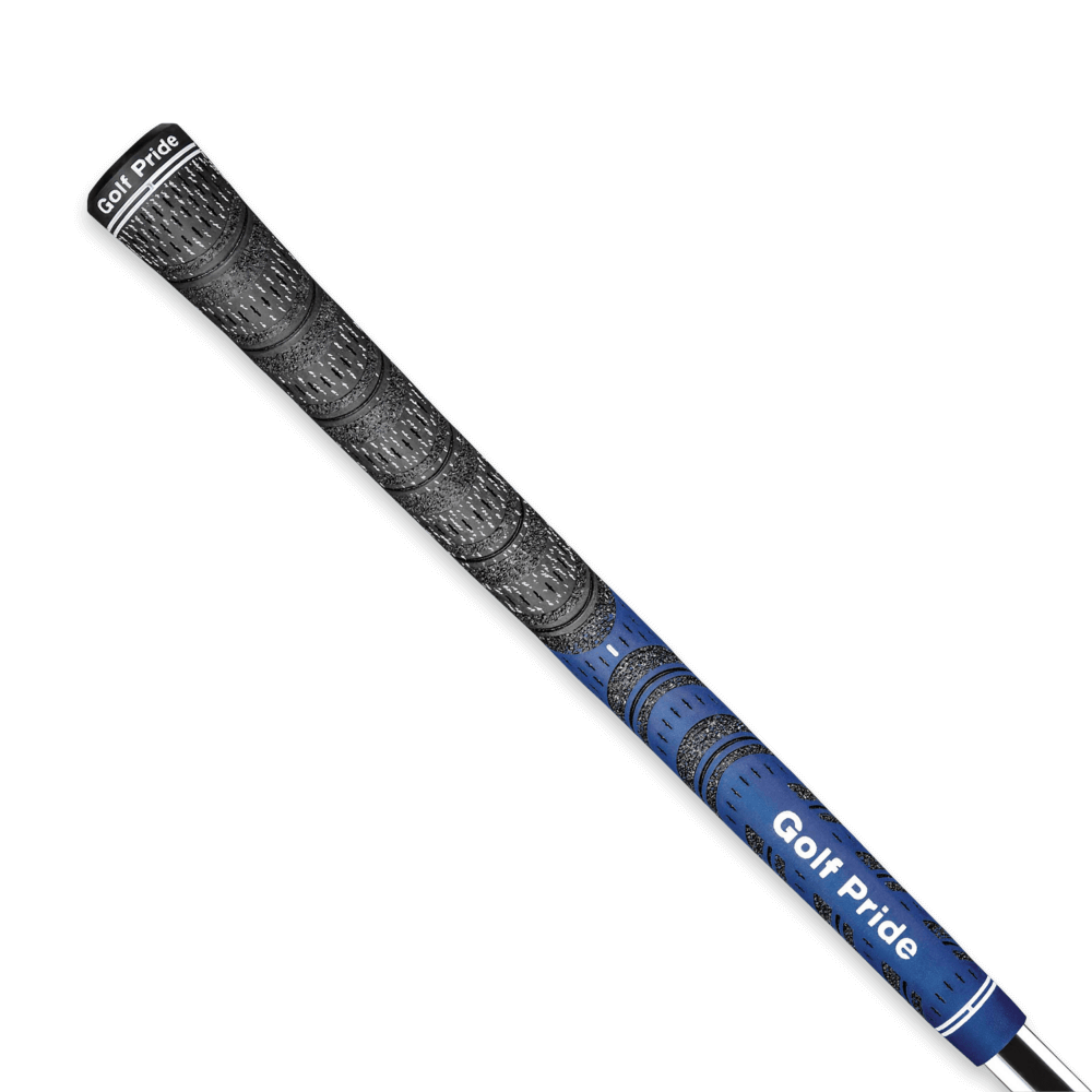 Golf Pride MCC Grip showcasing dual-traction technology and moisture-wicking brushed cotton cord design.