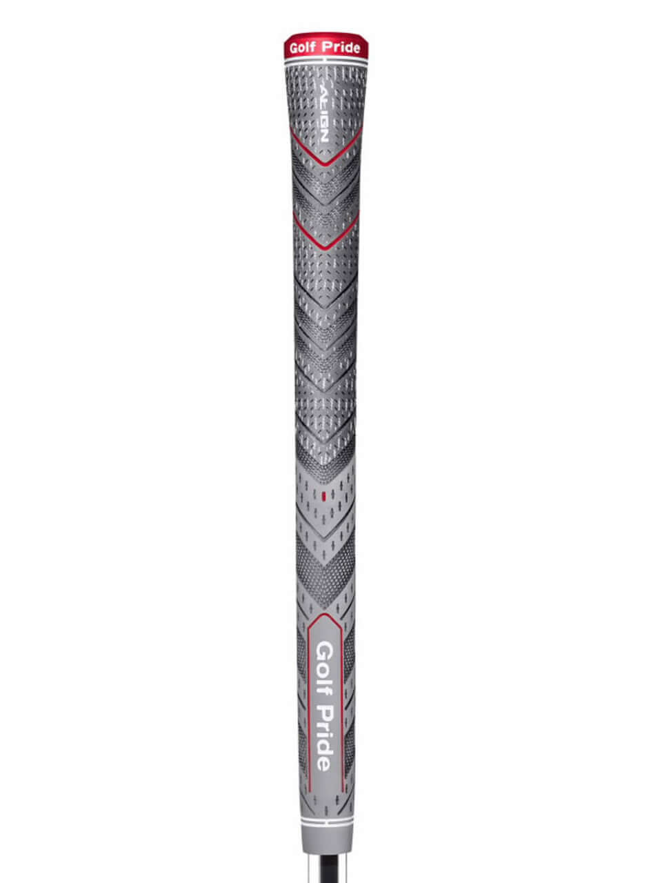 Golf Pride MCC Plus4 ALIGN golf grip with raised ridge for improved alignment and clubface awareness.