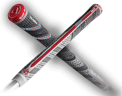 Golf Pride MCC Plus4 ALIGN grips featuring raised ridge for consistent hand placement and improved clubface awareness.