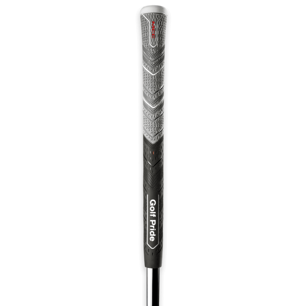 Golf Pride MCC Plus4 Align Max grip showcasing raised ridge technology and hybrid design for optimal performance.