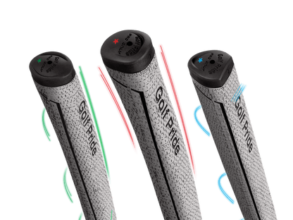 Golf Pride Pro Only Cord putter grips showcasing modern shapes and brushed cotton cord for enhanced control and precision.