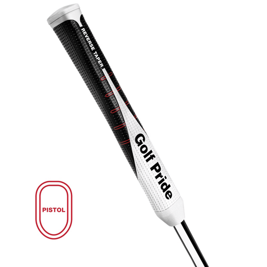 Golf Pride Reverse Taper Pistol putter grip with a modern design for optimized putting performance.