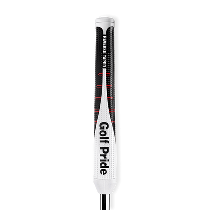 Golf Pride Reverse Taper putter grip featuring a classic pistol shape and tacky feel for optimized putting performance.