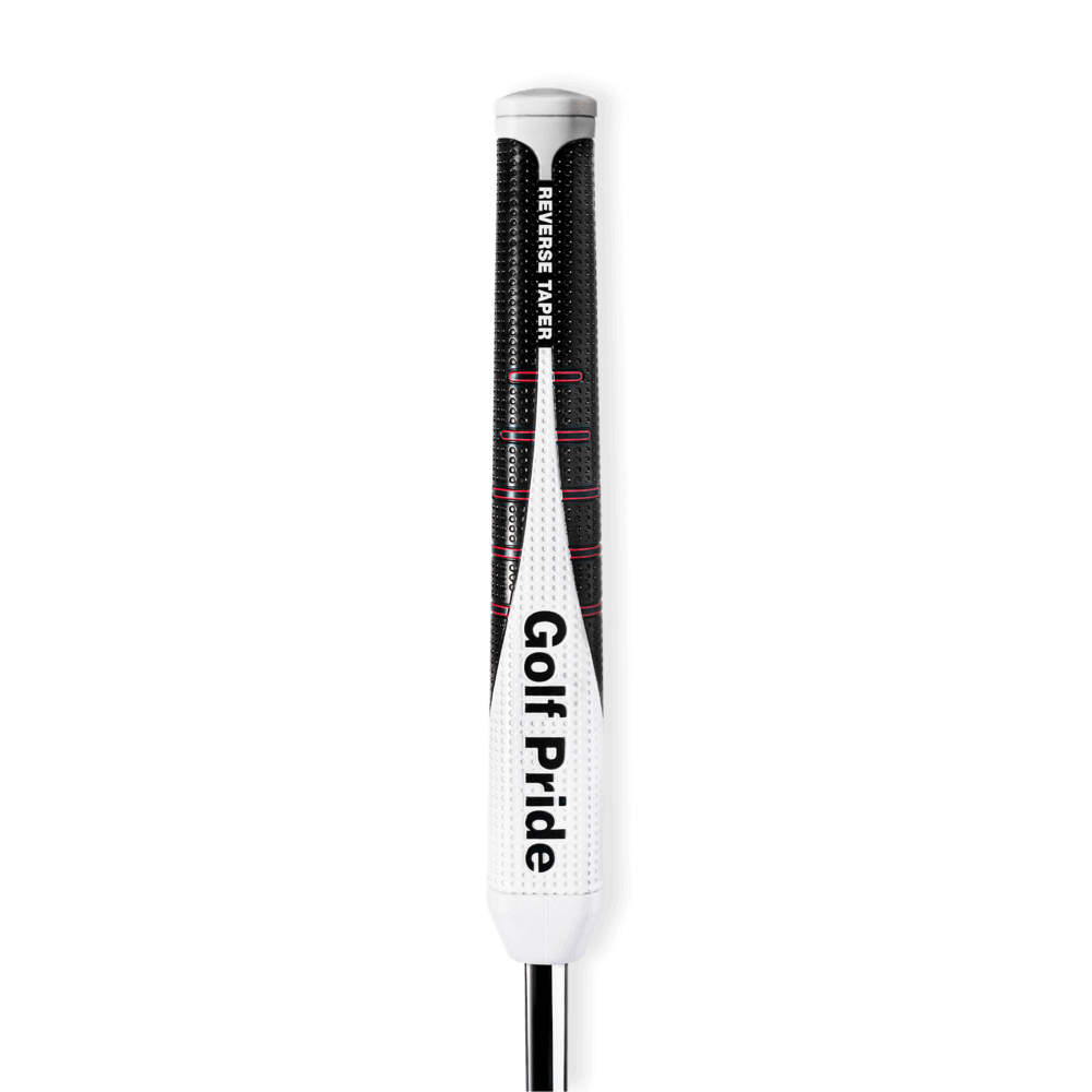 Golf Pride Reverse Taper putter grip with larger lower hand for optimized putting strokes and enhanced control.