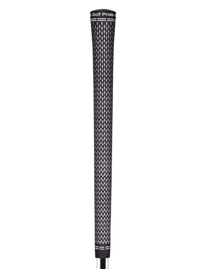 Golf Pride Tour Velvet 360 golf grip in black with non-slip surface pattern for adjustable clubs.